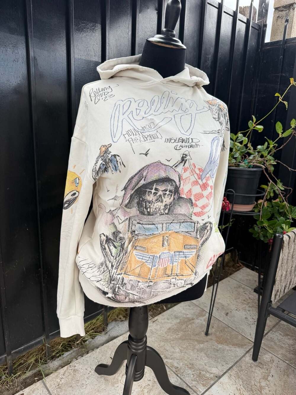 Rolling Loud Festival Graphic Print Hoodie Off-White Size L